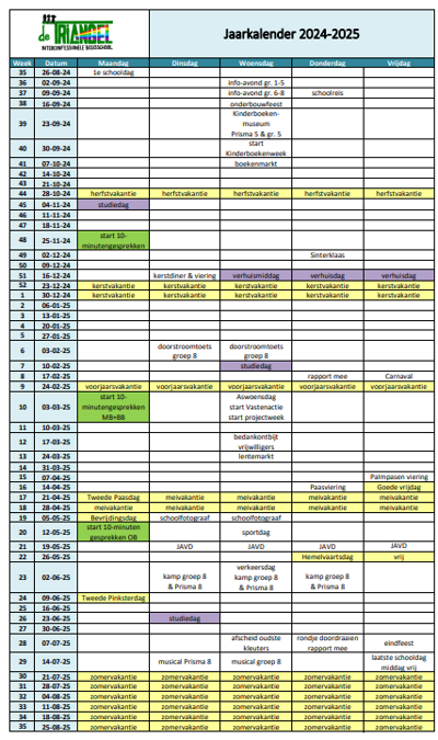 Jaarkalender 2024-2025